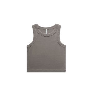 Wo's Faded Organic Rib Crop Tank 4035